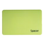 RACK extern SPACER, pt HDD/SSD, 2.5 inch, SATA, interfata PC USB 3.0, Husa piele sintetitca, plastic, verde