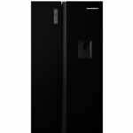 Side by Side HEINNER HSBS-HS519NFBKWDE++, No Frost, 519 L, Clasa E, Dozator apa, Negru
