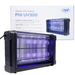 Aparat anti insecte PNI UV300 anti tantari, anti muste, insectocutor cu 2 tuburi ultraviolete, 20W, interior si exterior, montaj pe podea sau tavan, Dimensiuni: 440 x 260 x 85 mm, lUNGIME CABLU: 100CM, pUTERE: 20W