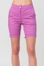 PANTALONI SCURT CASUAL FEMEI LILA L - Image 5