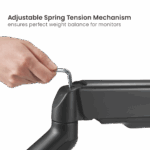 Braț pentru monitor cu contragreutate Material: Oțel, Plastic Tehnologie: Arc Suprafață finisaj : Vopsit electrostatic, Acoperire cu Pulbere Dimensiune compatibila ecran: 17"-32" Greutate maxima (pe ecran): 2~9 kg Compatibilitate VESA: 75x75, 100x100 Interval de inclinare : +90°-90° Interval de - Image 4