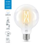 Bec LED inteligent WiZ Connected Filament Clear G95,Wi-Fi, E27 ,6.7W(60W), 806 lm, lumina alba (2700-6500K), compatibilGoogleAssistant/Alexa/Siri - Image 3