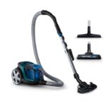 Aspirator fara sac Philips PowerPro Compact FC9334/09, 900 W, PowerCyclone 5, perii TriActive, TurboBrush, Parchet, filtru anti-alergic ECARF, Verde