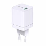 INCARCATOR SERIOUX 65W 2xUSB-C & USB-A de perete, Ieșire USB-C: C1 și C2: 5V/3A, 9V/3A, 12V/3A, 15V/3A, 20V/3,25A (65W) PPS: 5-11V/5A, (55W), A1: 5V/4,5A, 9V/3A, 12V/2,5A, 20V/1,5A(30W) C1+C2: 45W+20W (max. 65W), C1+A1: 45W+18W (max. 63W ) C2+A1: 7,5W+7,5W (max. 15W), C1+C2+A1: 45W+7,5W+7,5Wmax. 60W