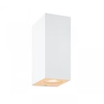 Aplica LED RGB WiZ Up&Down Spots, Wi-Fi, Bluetooth, control vocal, 2xGU10, 2x5W, 690 lm, lumina alba si color (2200-6500K), IP20, 15x9.2x6.8cm, Metal, Alb