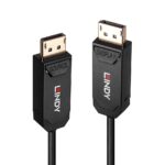 Cablu Lindy Hybrid DisplayPort, lungime 50m, fibra optica, latime de banda suportata 40Gbps, rezolutie maxima 680x4320@60Hz 4:2:0 10bit, 3840x2160@144Hz 4:4:4 10bit, negru - Image 3