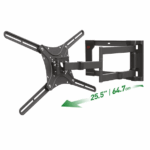 Suport TV de perete, Barkan 4400.B, Fix, 40"- 80", VESA 600 x 400 mm, suporta pana la 50kg, negru - Image 2