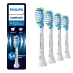 Rezerve PHILIPS Sonicare Plaque Defence HX9044/87, Pachet de 4 capete de periere, Standard, Click-on, Sincronizarea modurilor BrushSync, Alb, L x A x I (mm) 60x25.7x230.5