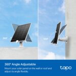 TP-LINK PANOU SOLAR PENTRU CAMERE TAPO TAPO A200, Captează energie solară și oferă alimentare non-stop pentru camerele Tapo care funcționează cu acumulatori (Tapo C420 și Tapo C400).Putere de încărcare de până la 4.5 W, , 237.96 x 174.85 x 17.5mm, Port de încărcare micro USB - Image 3