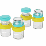 Set 8 recipiente cu capac pentru stocare hrana copii , 4*80ml + 4*220ml, U-Grow