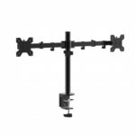 Suport dublu monitor Serioux, MM1903A, mobil, tilt:+/- 90 °, swivel: 180 ° , rotatie 360°, VESA: 75×75 / 100×100mm, compatibilitate 10"-27" , reglabil pe inaltime: 400mm ,extensie braț: 415mm ,greutate maxima suportata 8 kg, culoare negru