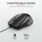Mouse Trust Voca Comfort Mouse, 2400 dpi, negru - Image 6