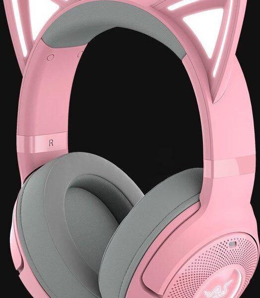 Casti Gaming Head-band Razer Kraken Kitty V2 BT, Wireless, Noise-canceling, Roz