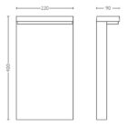 Stalp LED pentru exterior Philips BUSTAN, 3.8W, 800 lm, lumina calda(2700K), IP44, 400x220x90mm, Antracit - Image 3