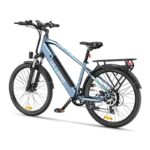 Bicicleta electrica Ulzomo Metro 26 E-bike, 250W, 36V 17Ah, autonomie 100km, viteza maxima 25km/h, Blue, 26'' - Image 8