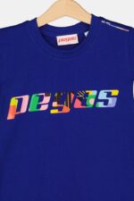 TRICOU  LOGO MULTICOLOR COPII  ROYAL BLUE-4 - Image 3