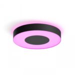 Plafoniera LED RGB Philips Hue Infuse, Bluetooth, 52.5W, 3700 lm ,luminaalba si color (2000-6500K), IP20, 42.5cm, Negru
