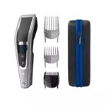 Aparat de tuns PHILIPS Seria 5000 HC5650/15, Tehnologie Trim-n-Flow Pro, Lame otel inoxidabil, Cu/fara fir, Baterie tip Li-Ion (90 min utilizare fara fir/1h incarcare), 100% lavabil, Gri, L x A x I (mm) 70x193x227