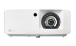 Videoproector Optoma UHZ35ST, UHD 3840*2160, 3.500 lumeni, 500.000:1, 16:9/ 4:3/ 16:10, laser 30.000 ore, distanta maxima de proiectie 3.3m, 2 * HDMI, Audio 3.5mm, USB-A power 1.5A, RS232, RJ45, 28dB-35dB, Security bar, Kensington Lock, protejare cu parola, IP6X, telecomanda cu baterii incluse, boxa - Image 2