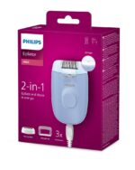 Epilator cu fir PHILIPS Seria 4000 BRE247/00, 2 viteze, 4 accesorii, Retea, Albastru, L x A x I (mm) 50x120x145 - Image 4