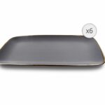 SET 6 PLATOURI CERAMICA 32x20 CM, CALYPSO, ART OF DINING BY HEINNER
