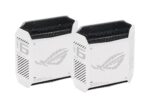 Router Wireless Asus GT6(W-2-PK)White, tri-band, WI-FI 6, Standard retea: WiFi 6 (802.11ax), IPv4, IPv6, Backwards compatible with 802.11a/b/g/n/ac Wi-Fi, segment AX10000, , 2.4GHz  574Mbps, 5G-1Hz 4804Mbps, 5G-2 4804Mbps, 9 antene interne, Procesor 1.7Ghz, 256mb flash, 512mb ram, interfata: 1 x - Image 2