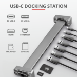 Dock USB Trust Dalyx, 10 porturi USB-C, aluminiu - Image 6