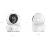 Camera supraveghere video WIFI Pan & Tilt Ezviz CS-H6C-R101-1G2WF; Senzor: F2.4 @ 1/3"  Progressive Scan CMOS; Rezolutie: 1080p, 1920 × 1080; Lentila: 4 mm, viewing angle: 85° (Diagonal),  75° (Horizontal), 45° (Vertical); IR 30M; Digital WDR; Compresie Video: H.264; Slot card microSd pana 255GB - Image 2