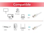 EQUIP 605511 Cat.6 S/FTP Patch Cable, 2.0m , White, 8.34x11.68x2000mm - Image 3