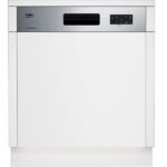 Masina de spalat vase Beko DSN26420X, partial incorporabila, 14 seturi, 6 programe, clasa de energie A++, pornire inatarziata, afisaj LCD, dimensiuni 59.8* 55* 81.8 cm
