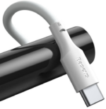 Cablu alimentare si date Baseus Simple Wisdom, Fast Charging Data Cable pt. smartphone, USB la USB Type-C 5A (2buc/set), 1.5m, alb - Image 3