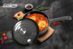 TIGAIE  ADANCA FONTA EMAILATA + CAPAC 24 X 8 CM, 2.5 L, MARBLE GREY, COOKING BY HEINNER - Image 5