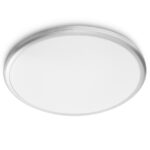 Plafoniera LED Philips Spray CL260, 12W, 1200 lm, lumina calda (2700K) ,IP44, 28.7cm, Metal/Plastic, Argintiu