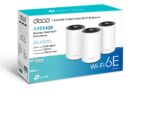 TP-Link AXE5400 home mesh Wi-Fi 6E System, Tri-Band, Deco XE75(3-pack);  Standarde Wireless: IEEE 802.11ax 6 GHz, IEEE 802.11ax/ac/n/a 5 GHz, IEEE 802.11ax/n/b/g 2.4 GHz, viteza WIFI: 6 GHz: 2402 Mbps (802.11ax, HE160), 5 GHz: 2402 Mbps (802.11ax, HE160), 2.4 GHz: 574 Mbps (802.11ax), acoperire- - Image 3
