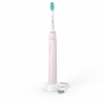 Periuta de dinti sonica electrica PHILIPS Sonicare Seria 2100 HX3651/11, 31000 miscari/minut, Cronometru Quadpacer si SmarTimer, Design ergonomic subţire, 1 capat de periere, Roz, L x A x I (mm) 109x63x220