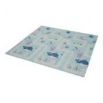 Covor de joaca pentru copii U-Grow, din spuma, pliabil, 2 fete, impermeabil, izolant, 180 x 200 x 1 cm - Image 4