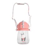 Pachet 3 in 1 cana 260 ml tritan cu 3 accesorii diferite pentru baut : tetina biberon, cioc , pai, dark pink, U-Grow - Image 6