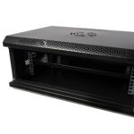 CABINET 19″ SPACER 4U 500x450mm, fixare pe perete, Flatpack (dezasamblat), Black, usa sticla cu blocare, panouri detasabile, otel 1mm, sarcina maxima 25Kg - Image 5