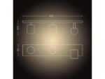 Spot LED Triplu Philips Hue Runner, Bluetooth, 3xGU10, 3x5.5W, 1050 lm ,lumina alba (2200-6500K), IP20, 48 cm, Metal, Alb, Intrerupator cuvariator inclus - Image 4