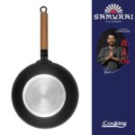 TIGAIE WOK ALUMINIU + CAPAC 28X8 CM, RIKITO WATANABE, SAMURAI GOURMET, COOKING BY HEINNER - Image 2