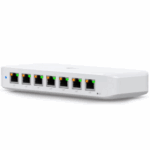 UBIQUITI 8 PORT GBE SWITC USW-ULTRA, dimensiuni: 203 x 76 x 33 mm, Greutate: 320g, Interfata: 8 x 10/100/1000Mbps, 7 porturi POE, Capacitate Switch: 16Gbps, Buget POE 42W.