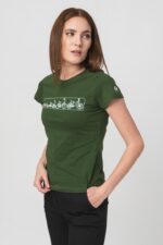 TRICOU  LOGOMULTICOLOR FEMEI  BOTTLE GREEN-L - Image 2