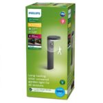 Stalp LED solar pentru exterior cu senzor de miscare Philips Tyla, 1.2W, 4V, 255 lm, lumina calda (3000K), IP44, 400x160mm, Antracit - Image 2