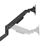Brat dublu pentru monitor Neomounts, tip full motion, pentru display-uri cu diagonale 17"-32", sistem de prindere VESA 75x75~100x100mm, greutate maxima suportata 9 kg per ecran, tilt +45°, -45°, swivel +90°, -90°, rotate +180°, -180°, reglabil pe inaltime 21,5-49,5 cm, ajustarea latimii 11.4 cm - Image 2