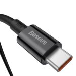 Cablu alimentare si date Baseus Superior, Fast Charging Data Cable pt. smartphone, USB Type-C la USB Type-C 100W, 1m, negru - Image 3