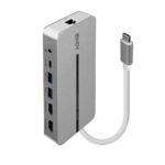 Lindy DST-Mx Duo Mini Docking Station USB Type-C, Dual display (4k), 100W Pass-through charging, rezolutie single display 4k@60, rezolutie dual display 4k@60 + 4k@30, 2x USB Type A, 1x USB-C (PD & Data), 2x HDMI, 1x RJ45, 2x Card reader (microSD & SD), 1x 3.5mm audio jack - Image 3
