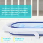 Cadita pliabila cu reductor detasabil si termometru , albastru, U-Grow - Image 6