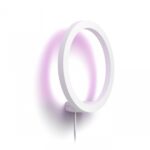 Aplica LED RGB Philips Hue Sana, Bluetooth, 20W (175W), 1400 lm, luminaalba si color (2200-6500K), IP20, 25.5cm, Alb