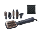 Perie cu aer cald Philips Seria 5000 BHA530/00, 1000W, tehnologie de distributie uniforma a caldurii, de 4 ori mai multi ioni, 5 accesorii, diametru perie 38mm, setare temperatura de ingrijire si aer rece, accesoriu de volum, infuzata cu ulei de argan