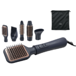 Perie cu aer cald Philips Seria 5000 BHA530/00, 1000W, tehnologie de distributie uniforma a caldurii, de 4 ori mai multi ioni, 5 accesorii, diametru perie 38mm, setare temperatura de ingrijire si aer rece, accesoriu de volum, infuzata cu ulei de argan